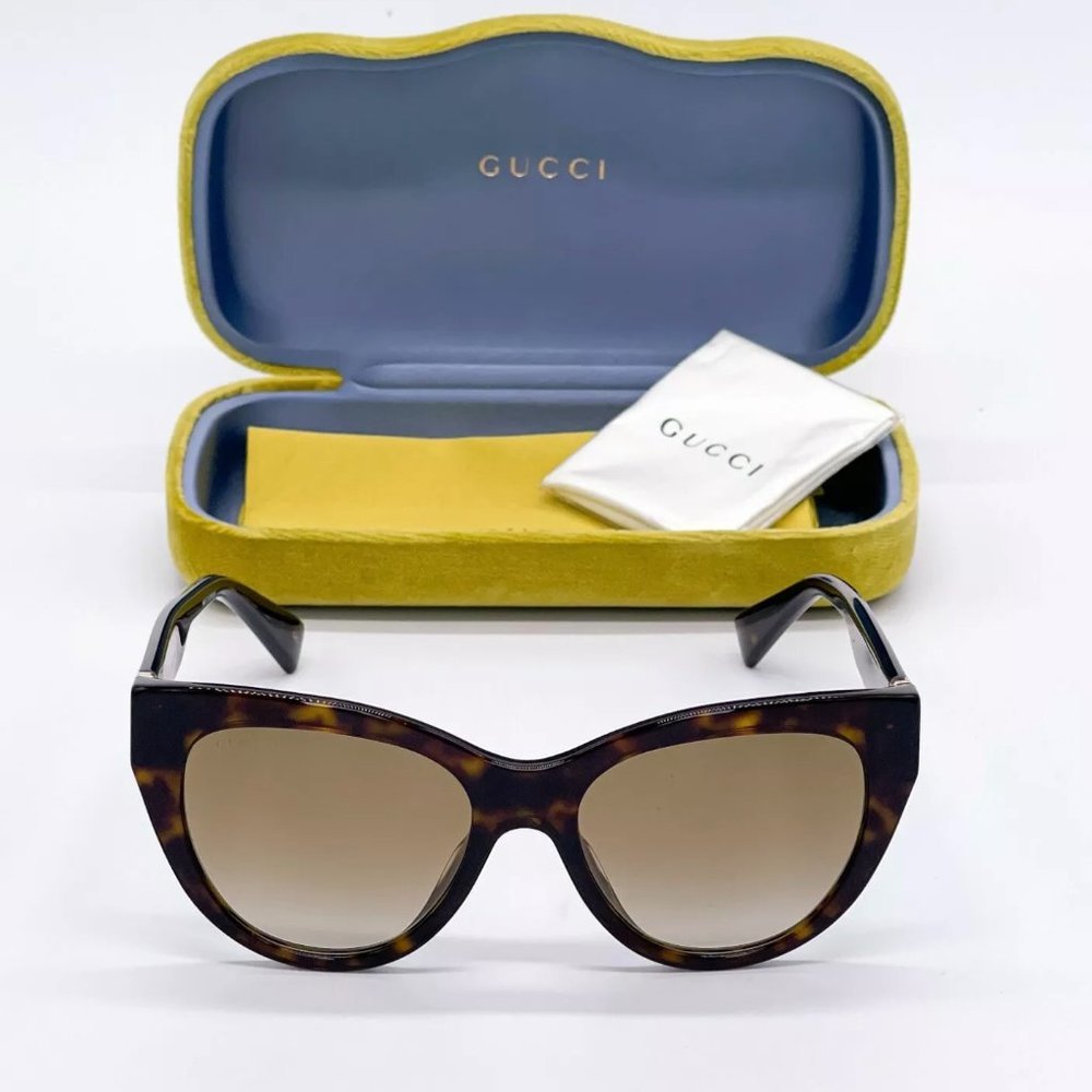 Sale! New Gucci Women's 53mm Havana Brown Sunglasses! - Picture 2 of 8
